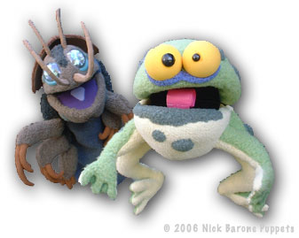 Puppets: the biggest little bug and the hungry frog